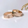 Projektant pierścionek z miłością kobiet pełne pierścionki z brylantem biżuteria ze stali tytanu luksusowe złoto różowe posrebrzane prezenty dla kobiet akcesoria 5mm 11mm