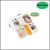 Партийные игры ремесленник Prop Money Paper Paper UK Banknote Fake Banknotes 100pcs/Pack Drop Delive Toys Подарки подарки Dhdux