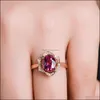 Mit seitlichen Steinen, modisch, natürlich, exquisit, romantischer Ring, Blume, luxuriös, eingelegter roter Edelstein, Girlande, kreativer Pop-Party-Geschenkschmuck, D Dhziq