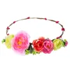 Dekorative Blumen 10 teile/los Frauen Kopfbedeckungen Große Tee Rose Blume Haarbänder Haarschmuck Für Braut Hochzeit Kopfschmuck