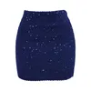 Skirts Womens Sequin Sparkle Bodycon Mini Skirt Stretchy High Waist Pencil Night Out Party Clubwear