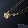 Hänge halsband vän hjärtnyckel pendent halsband guld sier kubik zirkonium för par mode hip hop rock valentines dag smycken dhp27