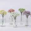 Dekoratif Çiçekler Yapay Plastik Sahte Çiçek Çempila Buket Düğün Pogerya Sahibi Evde Oturma Odası Bahçe Düzenleme Dekor