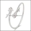 Браслет -браслет -манжеты для брака для женских свадебных украшений Открыть двойной рыбу Lucky Charm Vintage Регулируемые браслеты для доставки Brace Dheqj