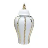 Bouteilles de stockage pot de gingembre de Style Oriental avec couvercle Vase en porcelaine de luxe pour l'affichage de salon de bureau de fête de jardin