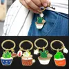 Porte-clés plantes succulentes belle Cactus porte-clés cadeau voiture porte-clés femmes sac pendentif mode breloques accessoires