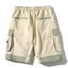 Shorts pour hommes 2023 été Cargo avec poches coton Streetwear rubans décontractés Bermuda pantalons courts hommes 230130