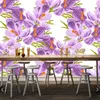 Bakgrundsbilder Custom Papel de Parede 3D Fresh Floral Murals For Living Room Restaurant El Bakgrund Hem Dekoration Vattentät tapet