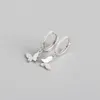 Hoop Earrings Trendy Clear Crystal Butterfly Piercing For Women Girls Punk Ear Party Vintage Fashion Jewelry Gifts Eh935