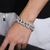 Mens Bling Bracelet 20 mm 7/8/9 inch geel wit goud vergulde CZ Cubaanse armbanden ketting voor mannen mooi geschenk