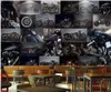 Bakgrundsbilder 3D PO Bakgrund på en vägg Anpassad väggmålning Personlighet Creative Motorcykel Lokomotiv Collage Vardagsrum för väggar 3 D