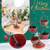 Plates Snack Stand Resin Christmas Tree Dessert Cupcake Rack Fruit Plate Xmas Holder Table Candy Tower Decorations