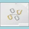 Stud Fashion Pequeños Pendientes Ovalados Sólidos Geométricos Oro Sier Color Pendiente de Aro para Mujeres Prevenir Joyería Alérgica 2021 Entrega de Gotas DHDB1