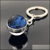 Key Rings Double Glass Ball Universe Star Keychain Solar Moon Keyring Holders Bag Hangs Fashion Jewelry Gift Will And Sandy 800 R2 D Dhrnt