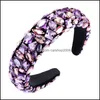 Headbands Baroque Design Sponge And Veet Headband Fl Decorated Mti Type Colorf Big Artificial Crystals Beautif Hair Band 854 Q2 Drop Dhpib