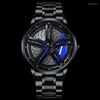 Orologi da polso Super Car Wheel Orologi Original 3D Rim Man Watch Movimento al quarzo Impermeabile da uomo in acciaio inossidabile Sport per BBA