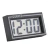 Table Clocks Black Mini Digital LCD Car Dashboard Desk Date Time Calendar Small Clock Home Decoration