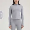 LU-51 Yoga Jacket Running Fitness Zipper Coat Gym Clothes Women Fashion Long Sleeve Fast Drying Sports Top Sweater