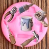 Baking Moulds DIY Tools Hammer Screwdriver Paint Brush Silicone Mold Sugar Craft Fondant Cake Decorating Chocolate Mould