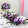 Fleurs décoratives 50/100CM artificielles pour la décoration de mariage Rose Arrangement de fleurs fond mariage toile de fond Po accessoires mur