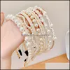 Opaski na głowę moda biżuteria do włosów ślubna biżuteria vintage Pearl Headband for Women Girl