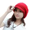 Berets Long Lifespan Trendy Female Winter Warm Cap Knitted Hat Decoration Friendly To Skin Washable For Daily Wear