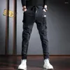 Jeans pour hommes hommes automne velours côtelé mode Patchwork Denim pantalon Style coréen taille élastique coupe régulière pantalon