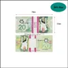 Autres fournitures de fête festive Prop argent copie billet de banque 10 dollars jouet monnaie faux enfants cadeau billet de 50 dollars Faux Billet Drop Dhmev