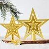 Dekoracje świąteczne Tree Topper Portable Treetop błyszczące pentagram zimowe wstawki Dekor