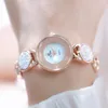 Montres-bracelets Top montre pour femme en acier inoxydable complet diamant Original dame poignet Rose Bracelet étanche Quartz femmes