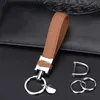 Simplicity Car Key Ring Men's Personality High-end Genuine Leather Keychain Pendant Female Creative Couple