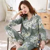 Women damski Women Women Kobiet bawełna piżama 2pcs pijama set set bedgown dla kobiet pijamas mujer ubrania domowe pJS czyste piżamę izu2