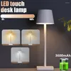 Masa lambaları çubuk lamba LED kordonsuz masa Döküm Taşınabilir Gece Işık Okuma Veranda Restoran Oturma Odası Dekor