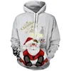 Sweats à capuche pour hommes 2023 mode moche noël femmes père noël grande taille nouveauté bonhomme de neige 3D sweat à capuche