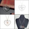 Pendant Necklaces Copper Wire Heart Necklace Somate Couple Chain Sweater Simple Fashion Drop Delivery Jewelry Pendants Dhfhx