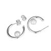 Boucles d'oreilles créoles perles de culture contemporaines bijoux en argent Sterling pour femme bricolage cadeau de mariage fête maquillage accessoires