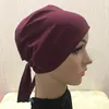 Berets 25 Colors Inner Hijab Cap мусульманский турбан ислам подчеркивается под ремнем для капота мягкий майк -джерси.