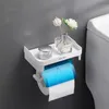 Porte-papier hygiénique Porte-rouleau créatif Étagère pour téléphone à multifonction 3 couleurs Stand Accessoires de salle de bain