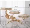 Borden Laddervormig meerlaags luxe metalen glazen taartbord Dessertbord Stand Feestrestaurant Bruiloft Decoratie