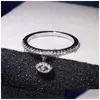 Band Rings Shiny Designer Crystal Zircon Ring With Eye Pendant Diamond Sier Wedding Engagement For Women Drop Delivery Jewelry Dhzbs