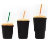 5 kleuren drinkware handvat herbruikbare ijskoffie mouw isolator cup mouwen 30 oz 20oz 16oz voor koude dranken dranken neopreen cups houder cover case bb0130