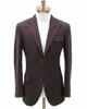 Costumes pour hommes Ensembles de veste de marié Costume de mariage pour hommes Marron Slim Fit Custome Grand Tuxedo 2 pièces Business Casual Robe élégante (veste pantalon)