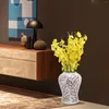 Förvaringsflaskor dekorativ keramisk ingefära burk för heminredning modern porslin vas med lock små