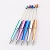 Gel Pens 40pcs Latest Beaded Ballpoint Pen Beadable Plastic Handmade Teacher Kids Gift School Office Supplies 230130