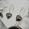 Çember Küpe Tasarım Sense Üç Boyutlu Aşk Şeftali Kalp Mizaç Kişiselleştirilmiş Basit Moda Kulak Kancası