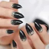 False Nails Spirit Christmas Nail Art Deisned Press On Fingernails Gorgeous Extra Long Coffin Holographic Glitter Gel Clear Fake