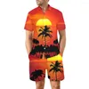 Men's Tracksuits Sets Clothing Plus Size Summer Two-Piece Male Suits Hip Hop Men's Holiday Hawaiian Harajuku Chandals