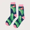 Meias masculinas dong ai 4 pares tripulantes de algodão da moda homens homens hip hop harajuku rua maré novidade britânica estilo engraçado de meias FLAMINGO