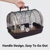 Bird Cages Portable Löstagbar papegoja Travel Lätt transport med handtag för små transporter 230130