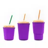 5 couleurs Poignée de boisson Réutilisable Manchon de café glacé Manchons de tasse isolants 30 oz 20 oz 16 oz pour boissons froides Boissons Porte-gobelets en néoprène Étui de couverture bb0130